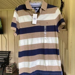 Tommy Hilfiger Striped Collar Buttoned Dress Shirt Sized XS